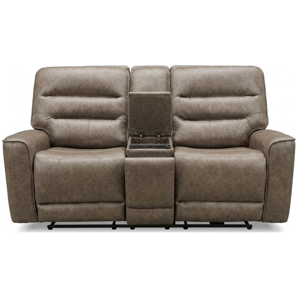 larsen sydney brunette power reclining console loveseat   