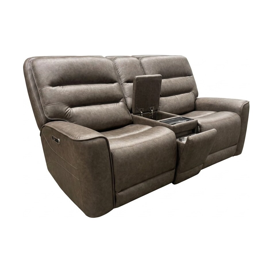 larsen sydney brunette power reclining console loveseat   