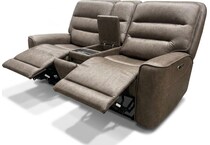 larsen sydney brunette power reclining console loveseat   