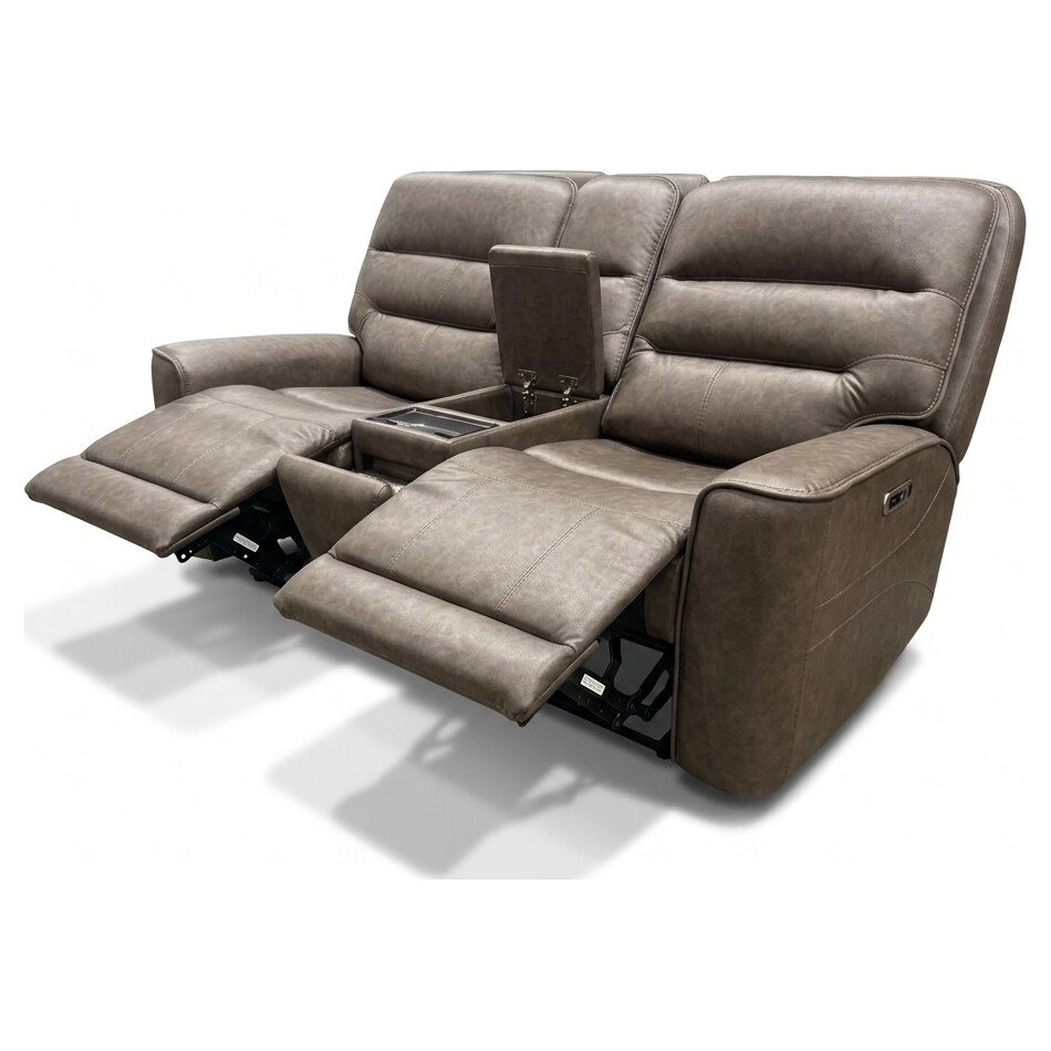larsen sydney brunette power reclining console loveseat   