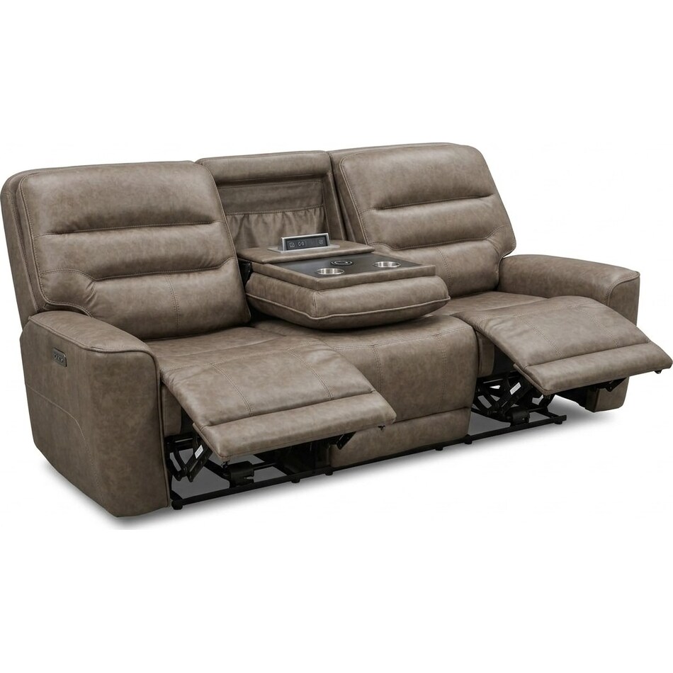larsen sydney brunette power reclining sofa   
