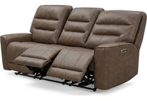 larsen sydney brunette power reclining sofa   
