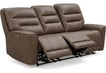 larsen sydney brunette power reclining sofa   
