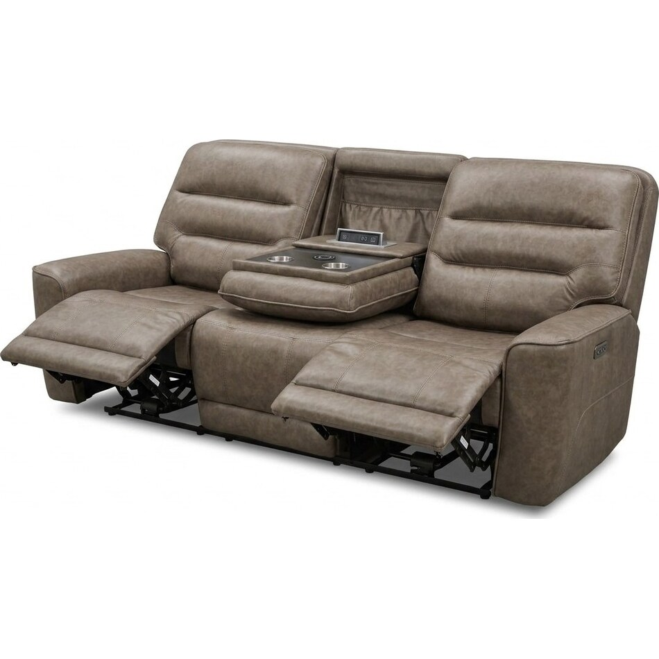 larsen sydney brunette power reclining sofa   