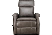 latte  charcoal leather swivel glider recliner   