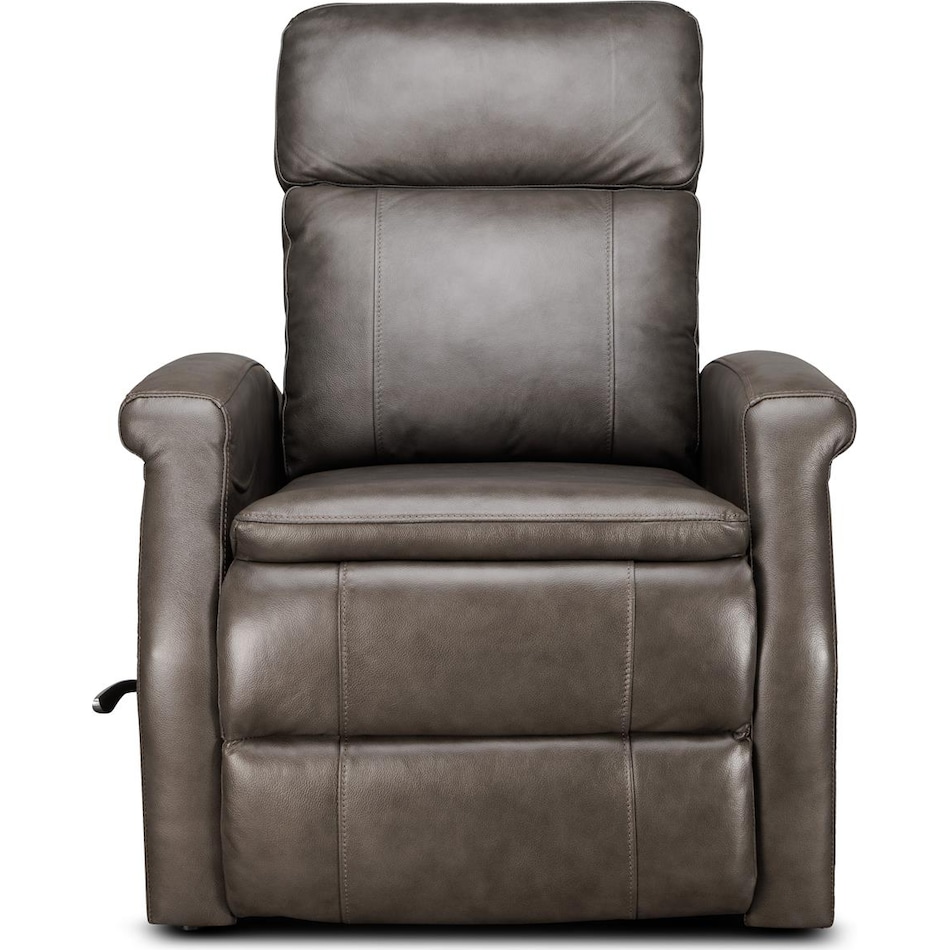 latte  charcoal leather swivel glider recliner   
