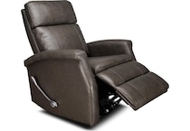 latte  charcoal leather swivel glider recliner   