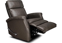 latte  charcoal leather swivel glider recliner   