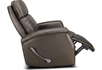 latte  charcoal leather swivel glider recliner   