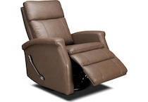 latte  graphite leather swivel glider recliner   