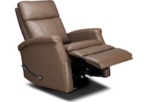 latte  graphite leather swivel glider recliner   