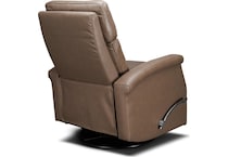 latte  graphite leather swivel glider recliner   