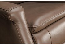 latte  graphite leather swivel glider recliner   