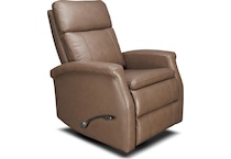 latte  graphite leather swivel glider recliner   