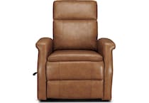 latte  rust leather swivel glider recliner   