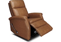 latte  rust leather swivel glider recliner   