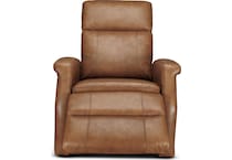 latte  rust leather swivel glider recliner   