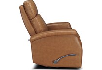 latte  rust leather swivel glider recliner   