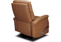 latte  rust leather swivel glider recliner   
