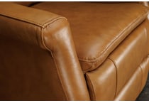 latte  rust leather swivel glider recliner   