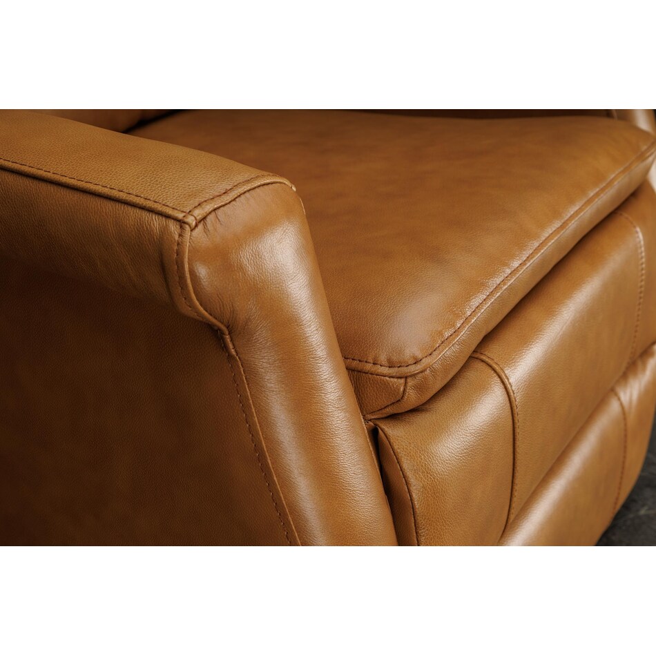 latte  rust leather swivel glider recliner   