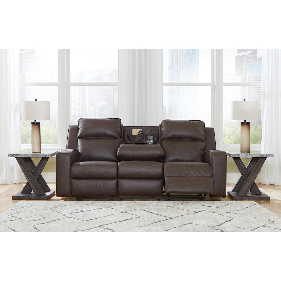lavenhome brown reclining sofa   