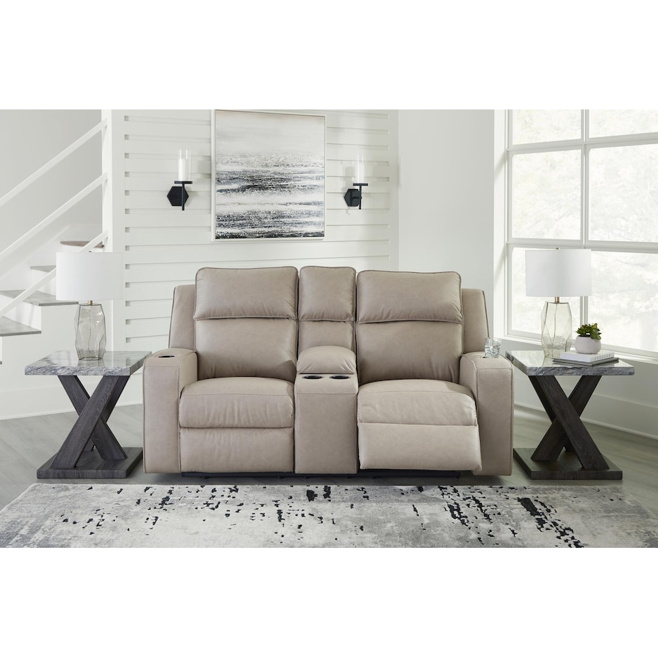 lavenhorne brown reclining console loveseat   