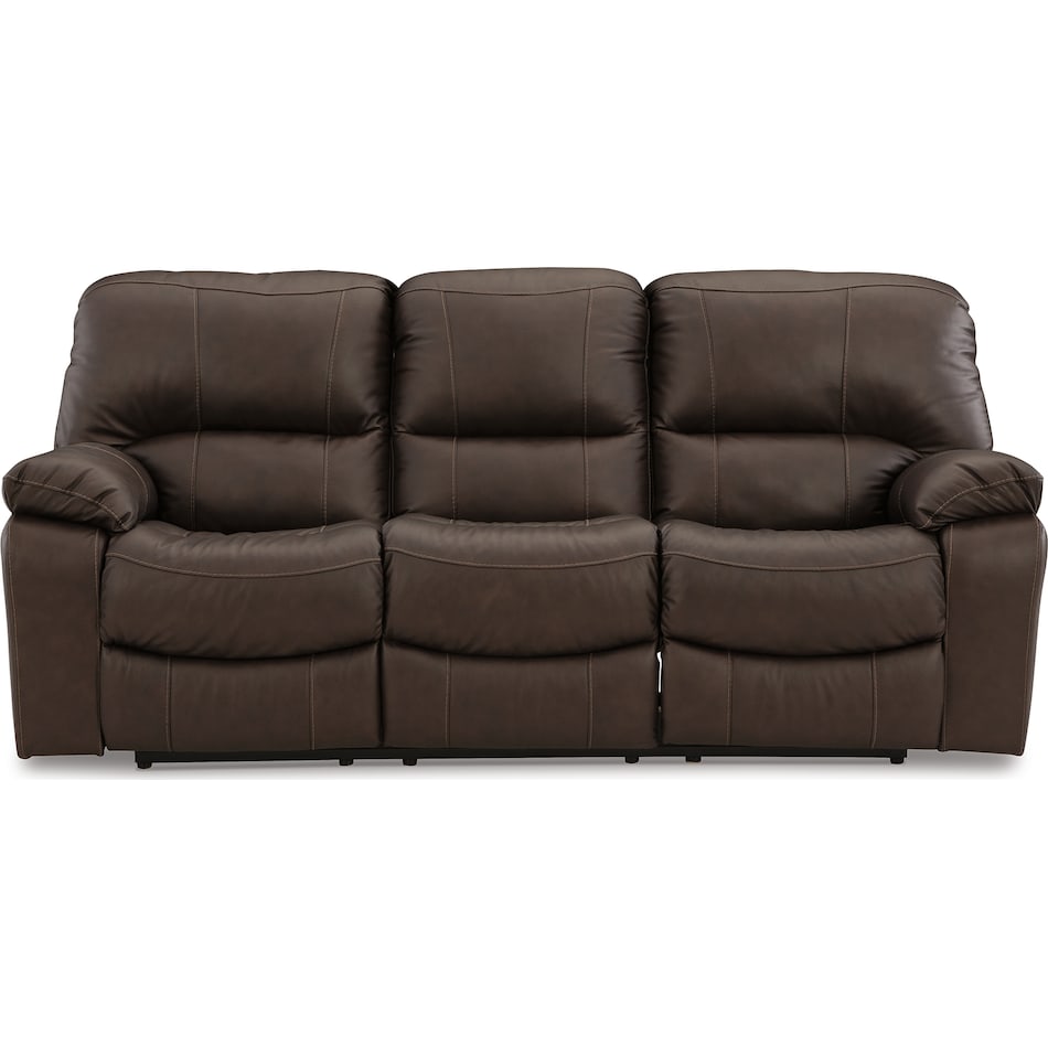 leesworth brown power leather reclining sofa   