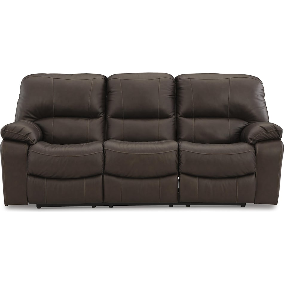 leesworth brown power leather reclining sofa   