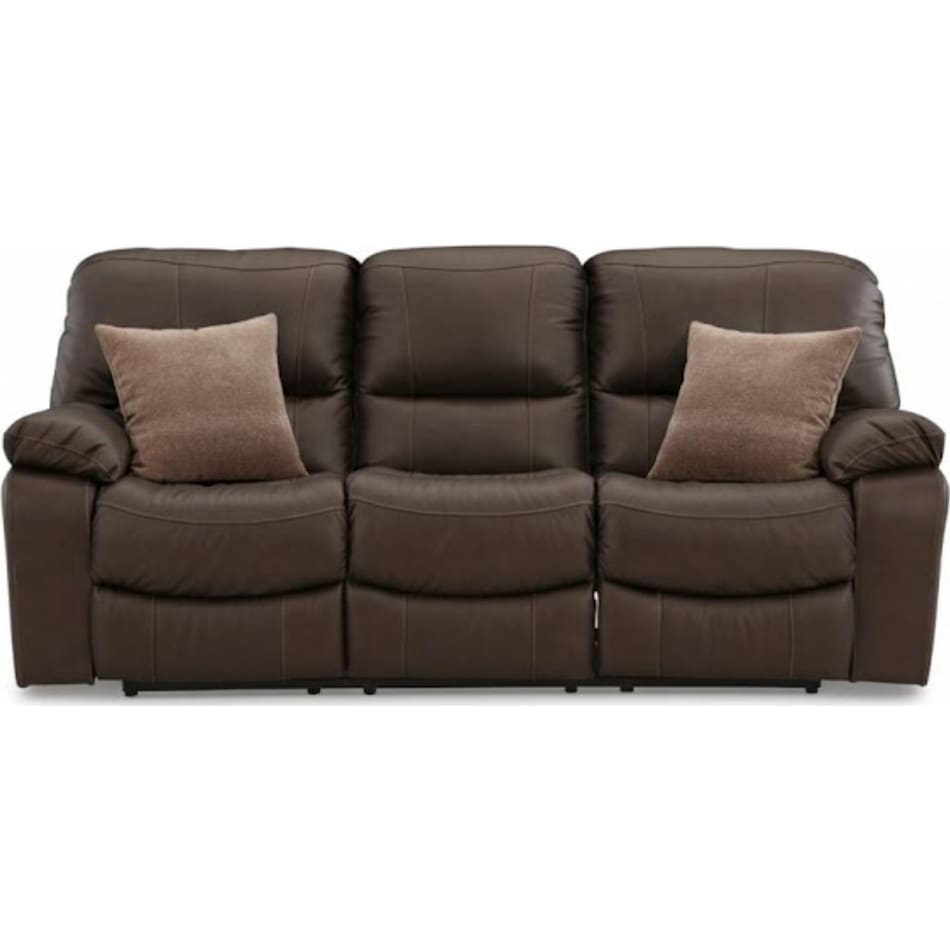 leesworth brown power leather reclining sofa   