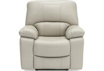 leesworth coconut power leather recliner   