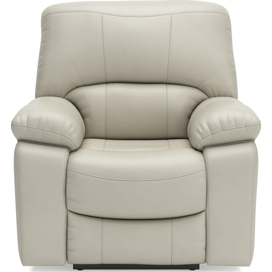 leesworth coconut power leather recliner   