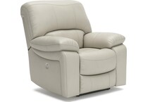 leesworth coconut power leather recliner   