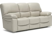 leesworth coconut power leather reclining sofa   