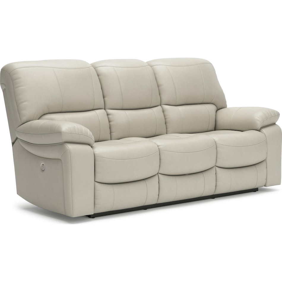 leesworth coconut power leather reclining sofa   