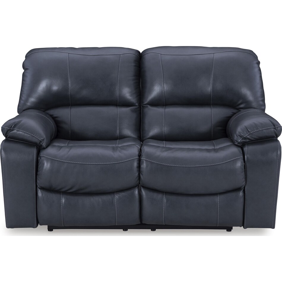 leesworth ocean leather reclining loveseat   
