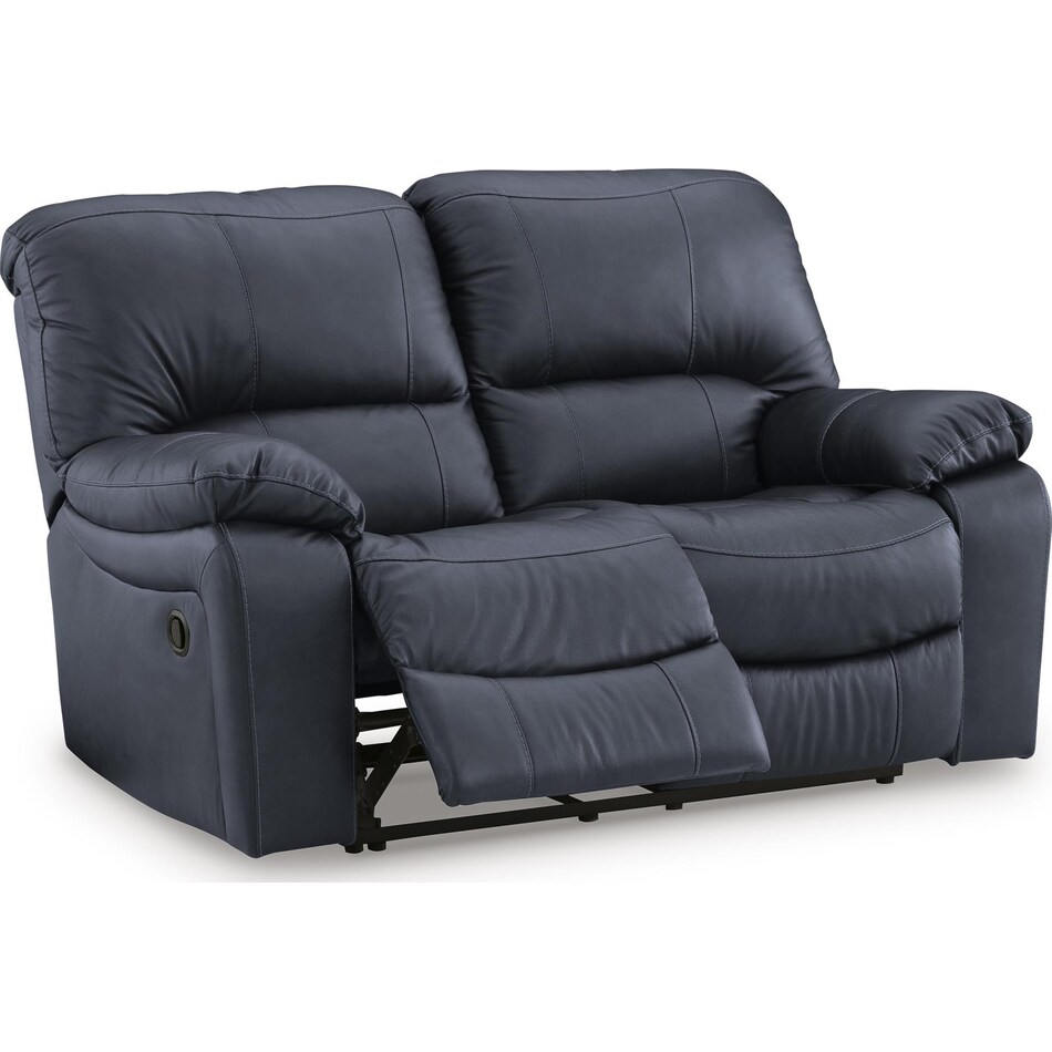 leesworth ocean leather reclining loveseat   