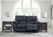leesworth ocean leather reclining loveseat   
