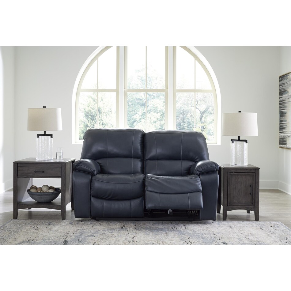 leesworth ocean leather reclining loveseat   
