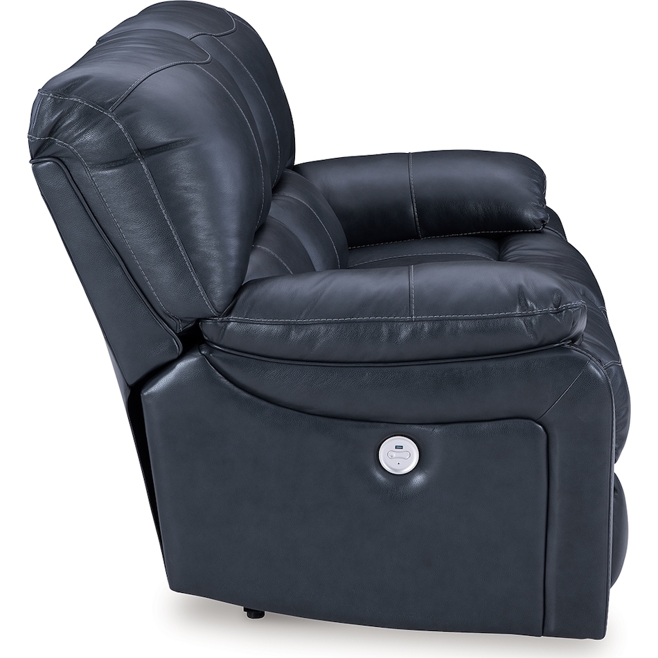 leesworth ocean power leather reclining loveseat   