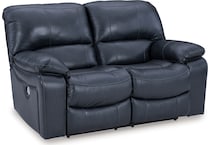 leesworth ocean power leather reclining loveseat   