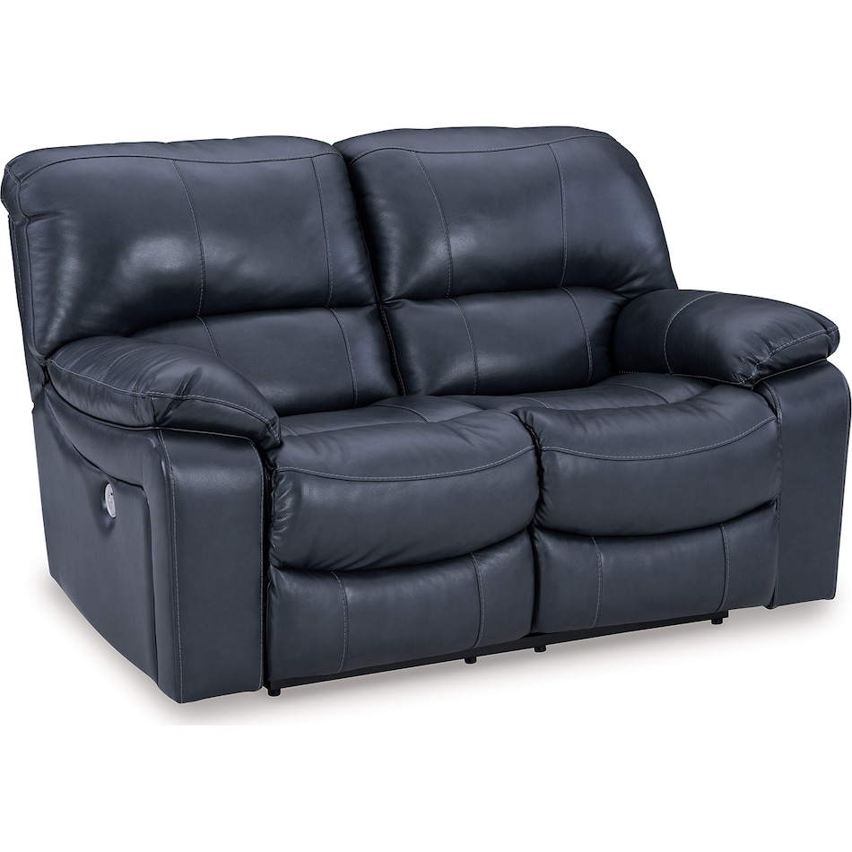 leesworth ocean power leather reclining loveseat   