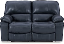 leesworth ocean power leather reclining loveseat   