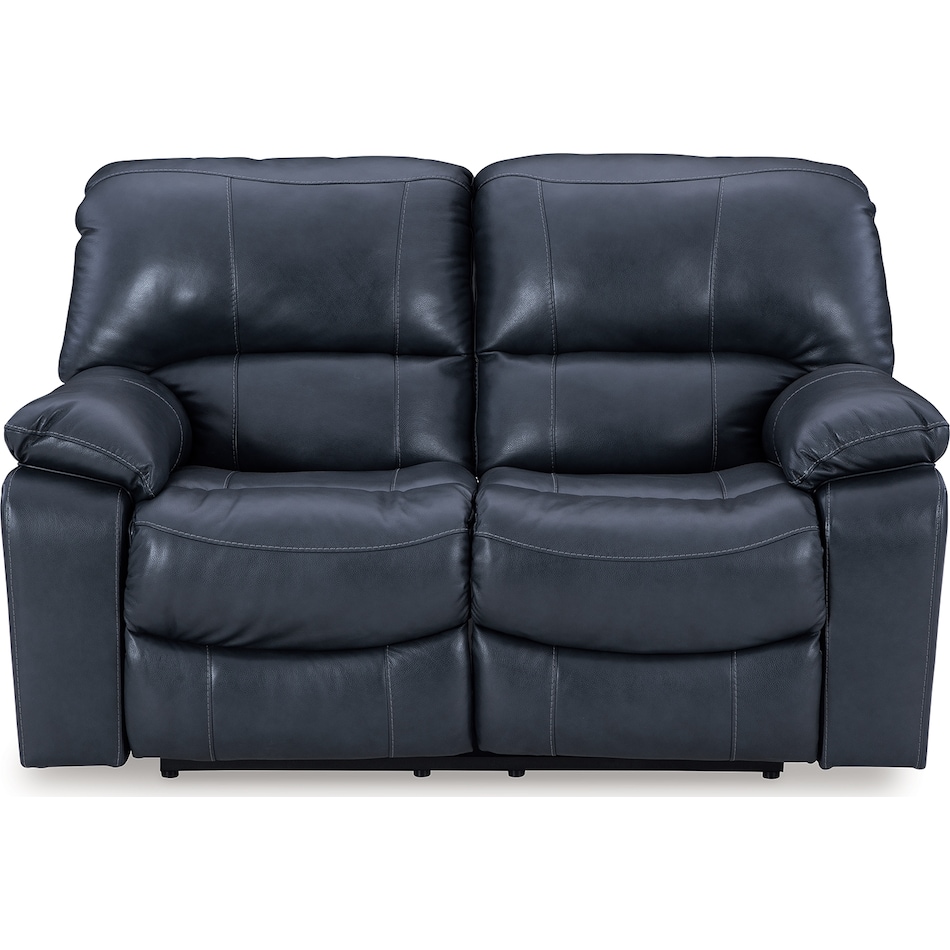 leesworth ocean power leather reclining loveseat   