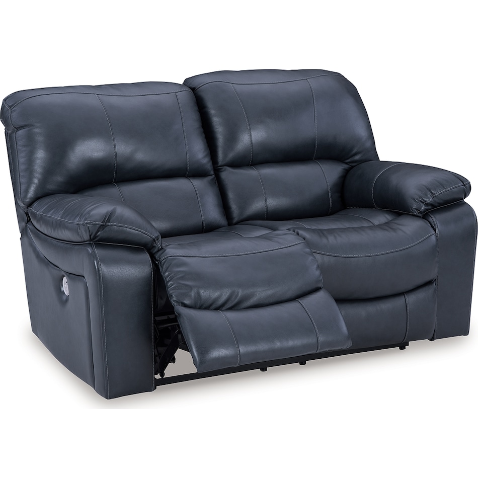 leesworth ocean power leather reclining loveseat   