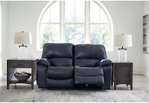 leesworth ocean power leather reclining loveseat   
