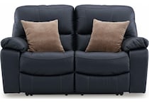 leesworth ocean power leather reclining loveseat   