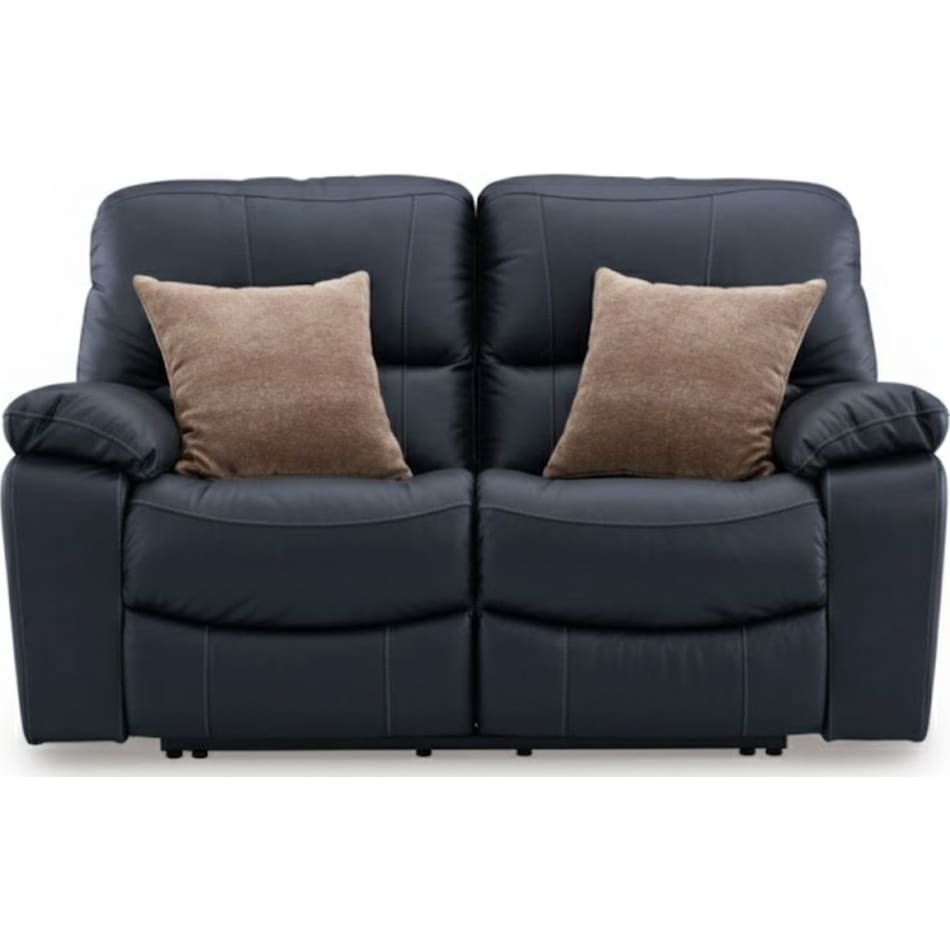 leesworth ocean power leather reclining loveseat   