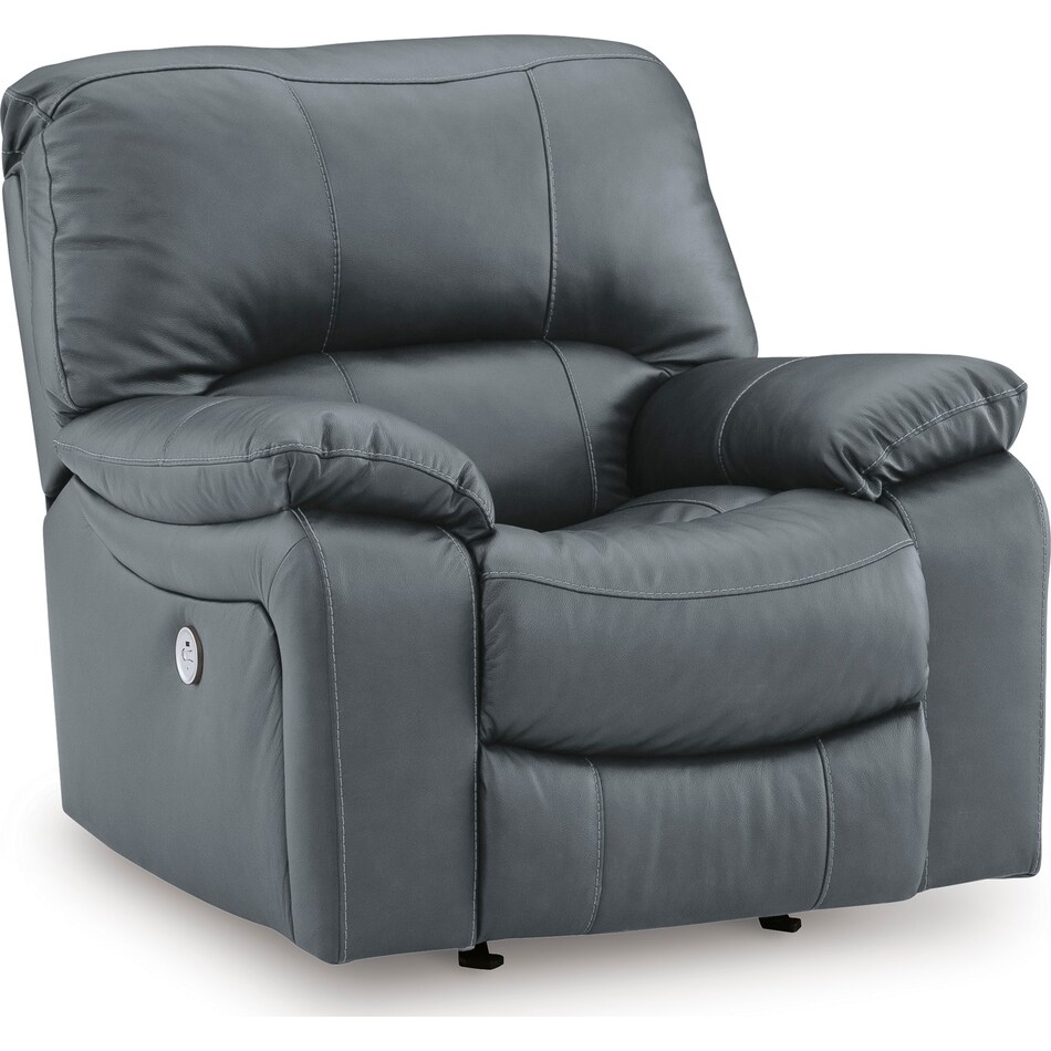 leesworth steel power leather recliner   