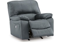 leesworth steel power leather recliner   